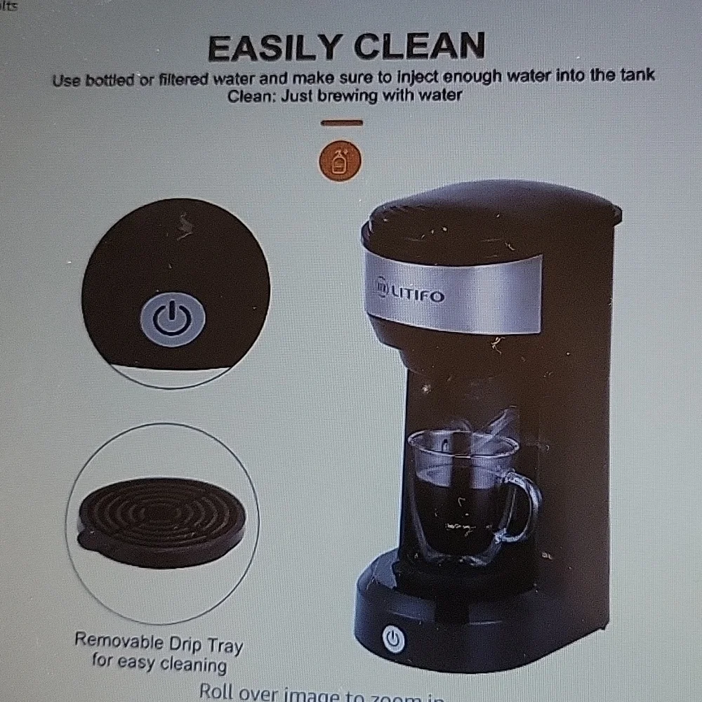 Litifo single serve coffee maker tea K Cup Pod 6-14 oz reservoir fast brew NEW…